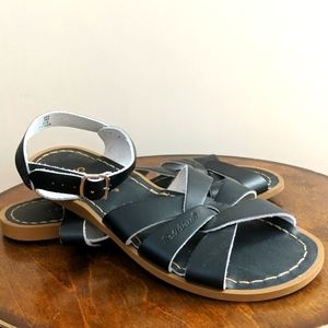 Salt Water black sandals
